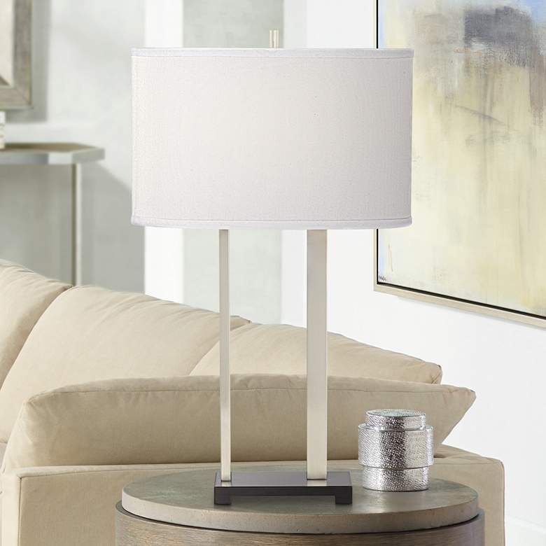 Image 1 Finn Brushed Nickel Table Lamp