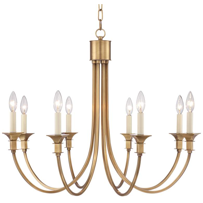 Image 1 Finney 30" Wide 8-Light Gold Chandelier
