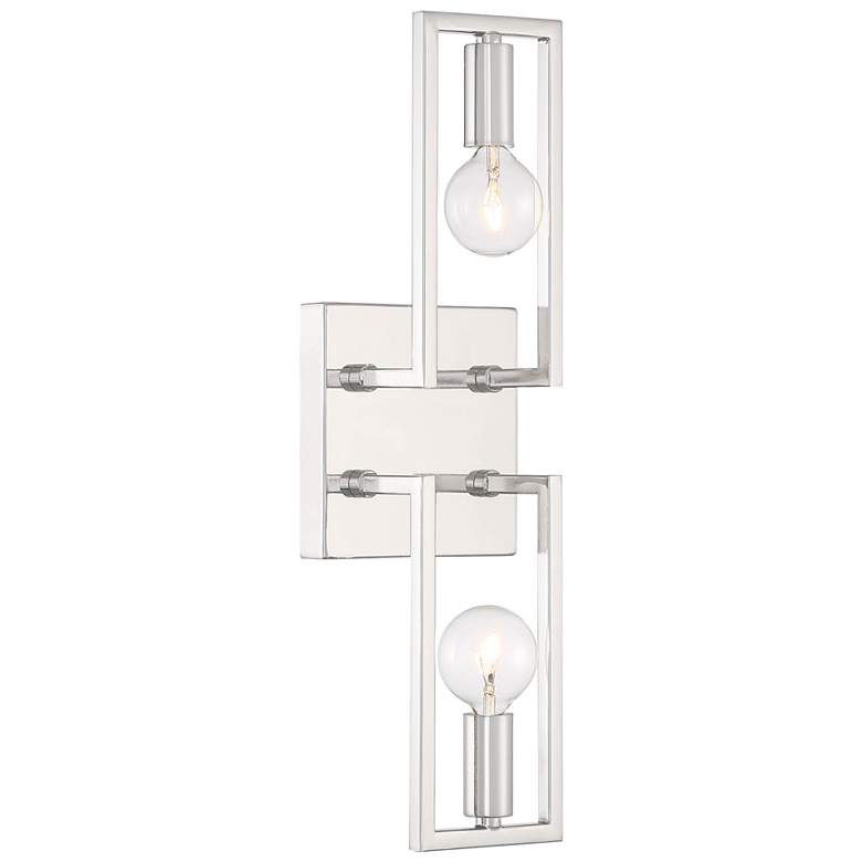 Image 1 Finni 16" High 2-Light Polished Nickel Modern/Contemporary Wall Sconce