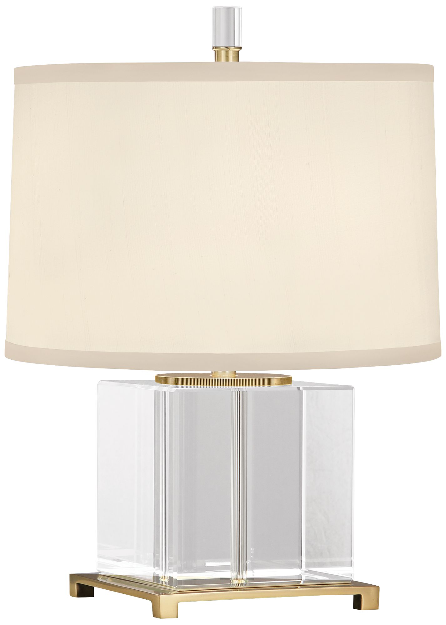 Finnie Modern Brass and Clear Crystal Accent Lamp 9R671 Lamps Plus