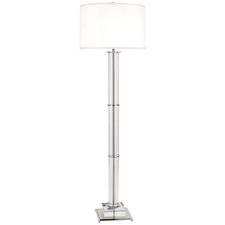 Image 1 Finnie Polished Nickel and Clear Crystal Floor Lamp