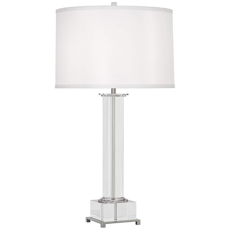 Image 1 Finnie Polished Nickel and Crystal Table Lamp