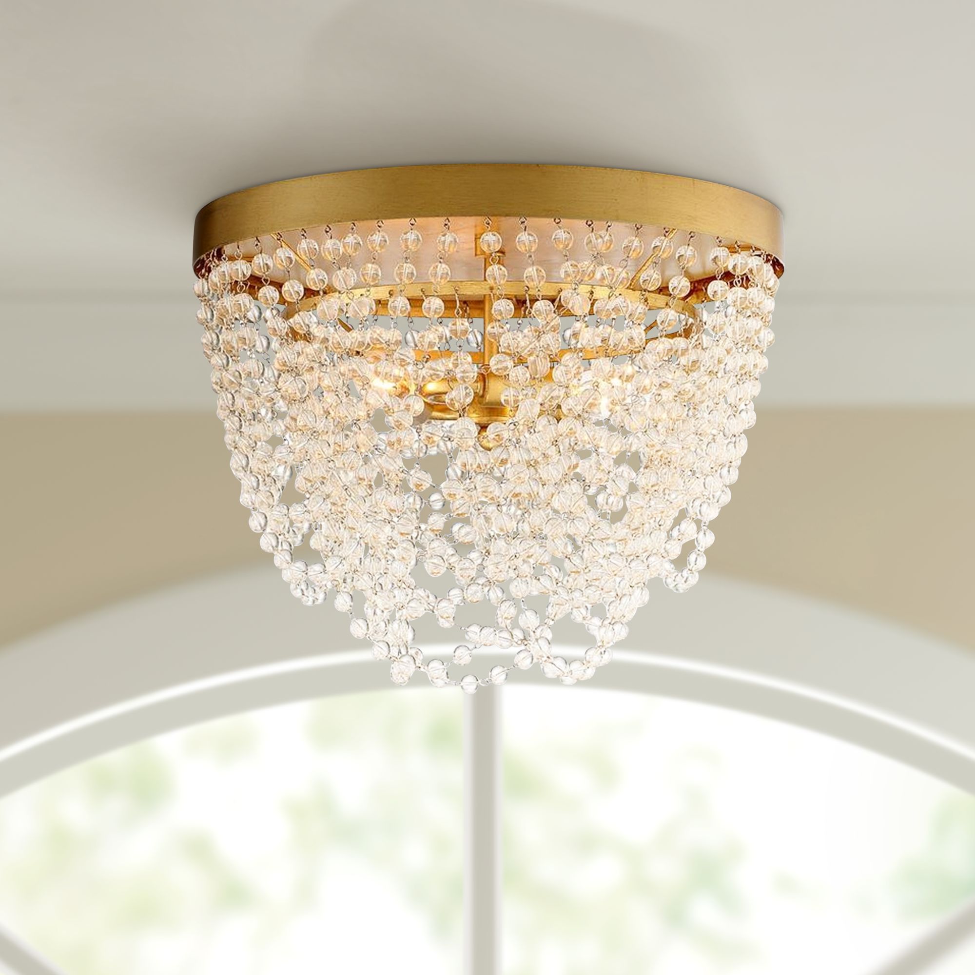 glass beaded flush mount