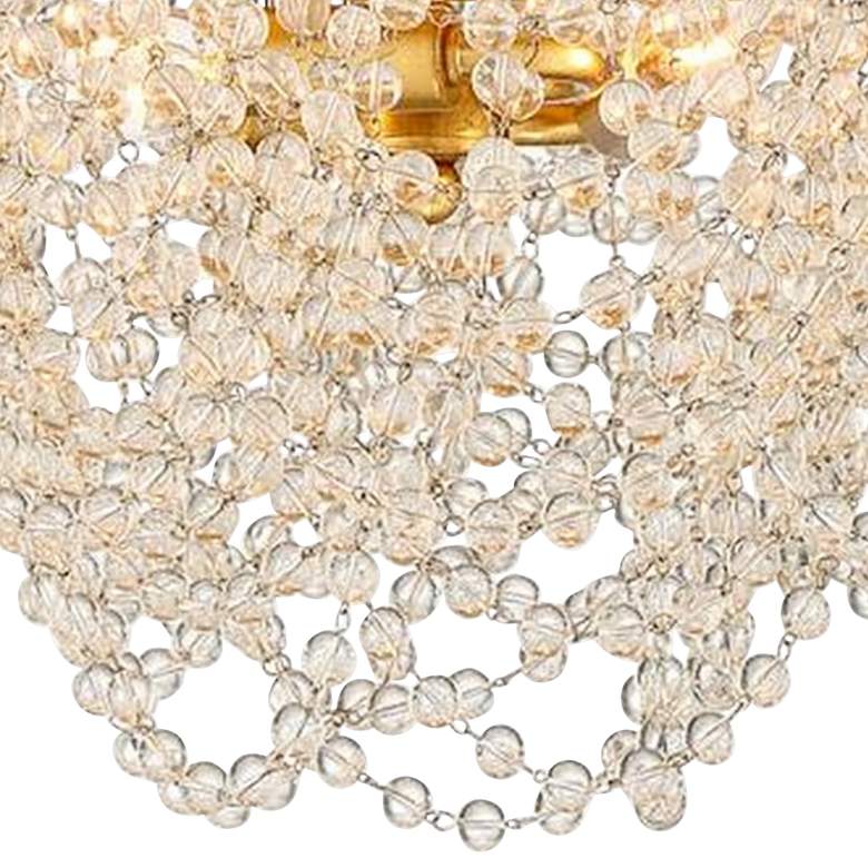 Image 3 Fiona 13 3/4"W Antique Gold and Glass Beads Ceiling Light more views