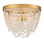 5_Fiona 13 3/4"W Antique Gold and Glass Beads Ceiling Light more views