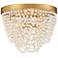 Fiona 13 3/4"W Antique Gold and White Beads Ceiling Light
