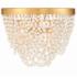 Fiona 13 3/4"W Antique Gold and White Beads Ceiling Light