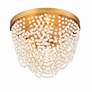 Fiona 13 3/4"W Antique Gold and White Beads Ceiling Light