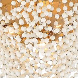 Image5 of Fiona 13 3/4"W Antique Gold and White Beads Ceiling Light more views