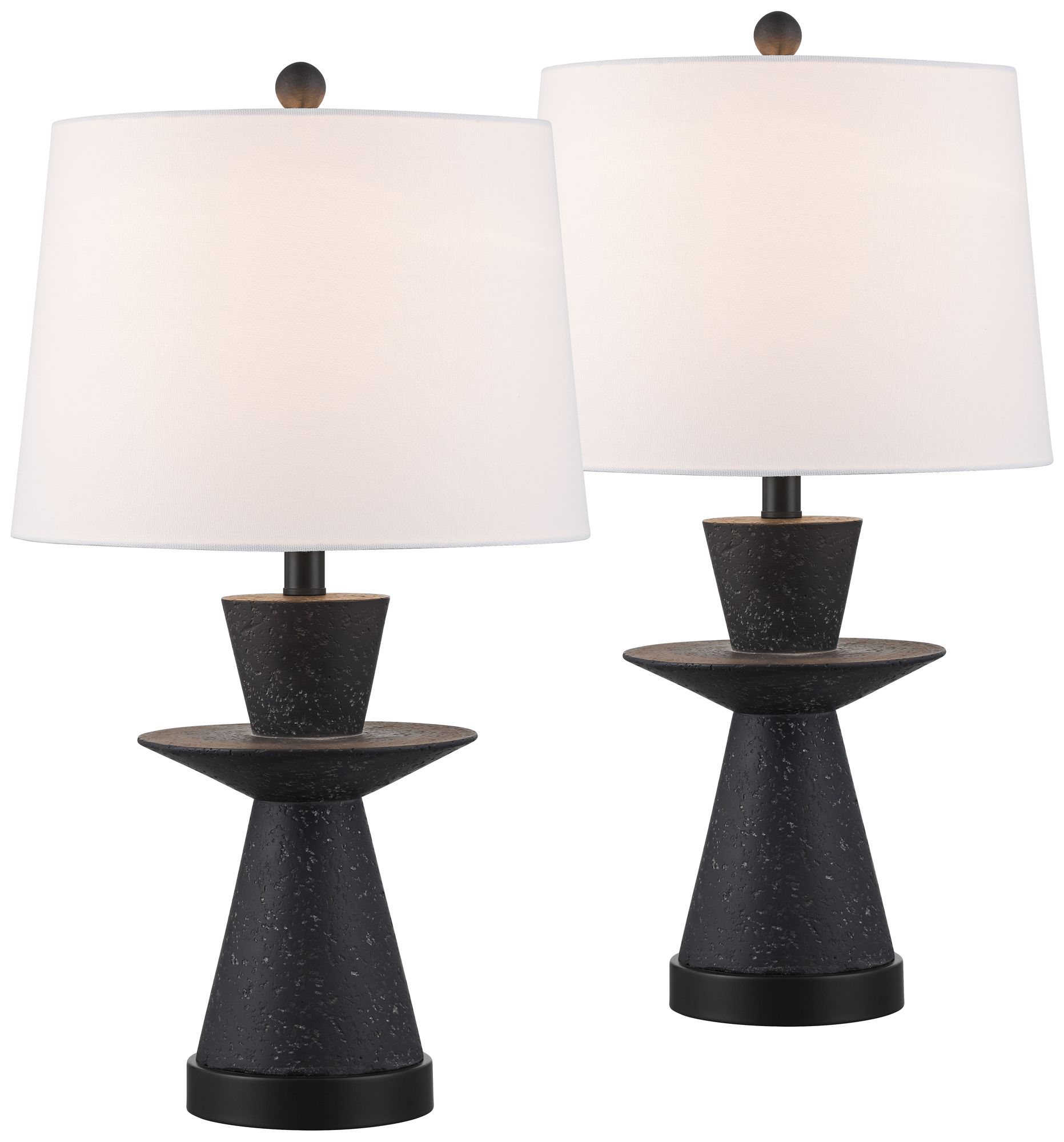 Image 3 Fiona 24 1/2" High Modern USB Table Lamps Set of 2