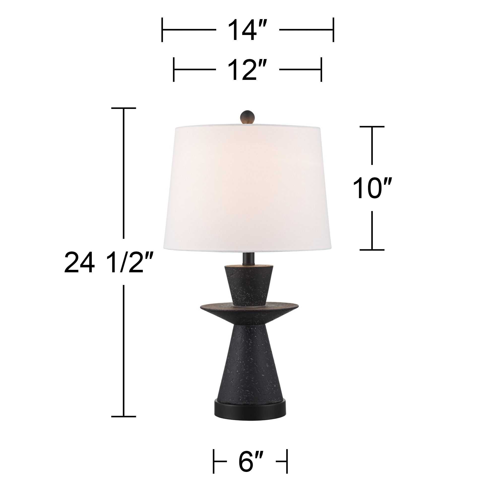 Fiona 24 1/2" High Modern USB Table Lamps Set of 2 in scene