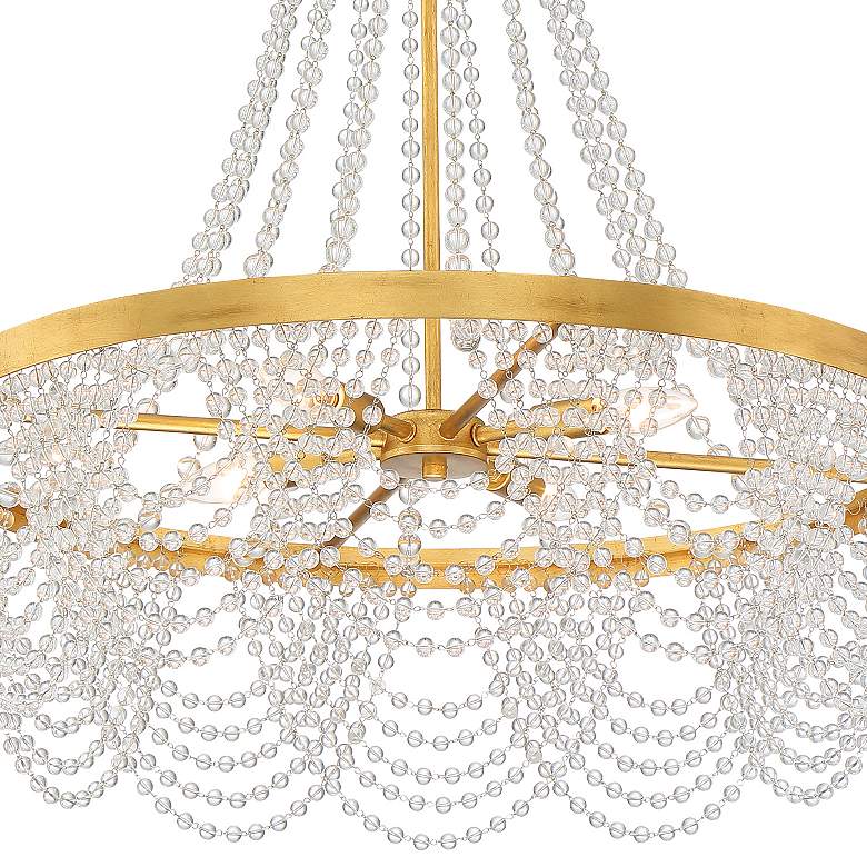 Image 5 Fiona 4 Light Antique Gold Chandelier with Clear Beads more views