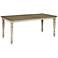 Fiona 72" Wide Brown Distressed White Wood Dining Table