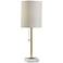 Fiona Antique Brass Accent Table Lamp with Marble Base