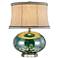 Fiona Stone Pattern Green Glass Table Lamp