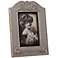 Fiona Vintage Blue Gray and Gold Arched 4x6 Photo Frame