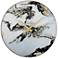 Fionn Black, White, and Gold 17 3/4" Round Marble Wall Clock