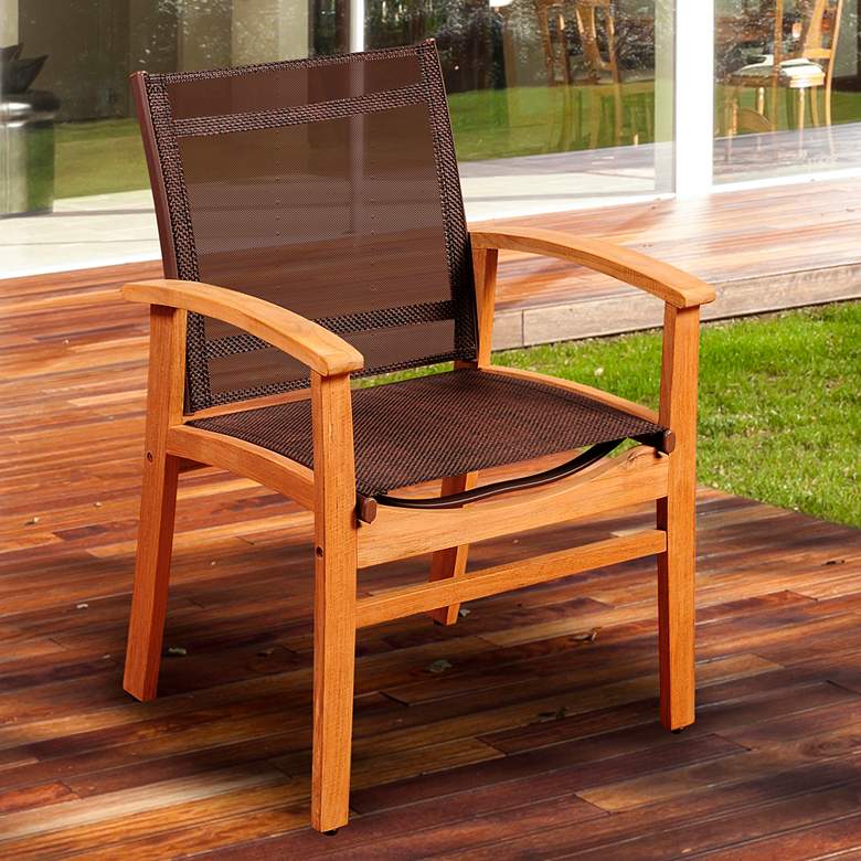 Image 1 Fiora Teak Wood Outdoor Dining Chair