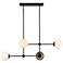 Fiore 42" Wide Matte Black 4-Light Linear Chandelier