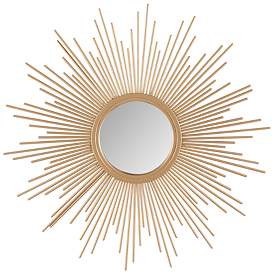 Image2 of Fiore Gold 14 1/2" Sunburst Wall Mirror