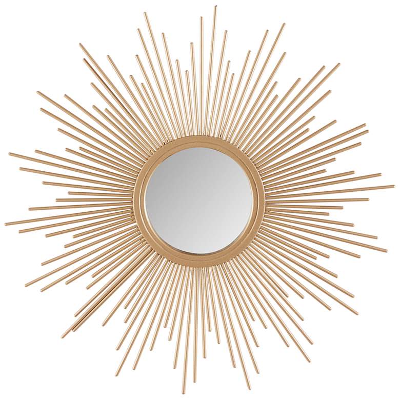 Image 2 Fiore Gold 14 1/2" Sunburst Wall Mirror