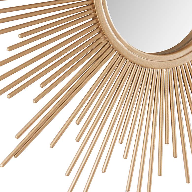 Image 3 Fiore Gold 14 1/2" Sunburst Wall Mirror more views