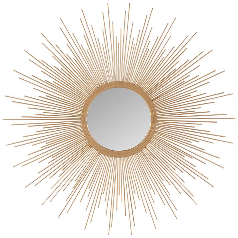 Image 2 Fiore Gold 29 1/2 inch Sunburst Wall Mirror
