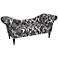 Fiorenza Black and White Upholstered Chaise Lounge Chair