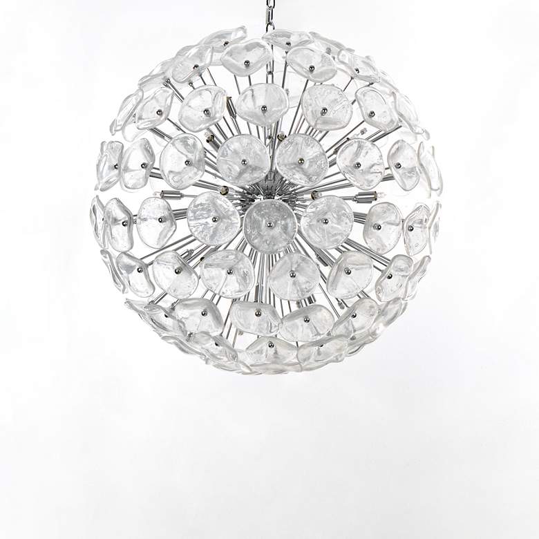 Image 5 Fiori 31 1/2"W Polished Chrome 28-Light LED Globe Pendant more views