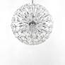 5_Fiori 31 1/2"W Polished Chrome 28-Light LED Globe Pendant more views