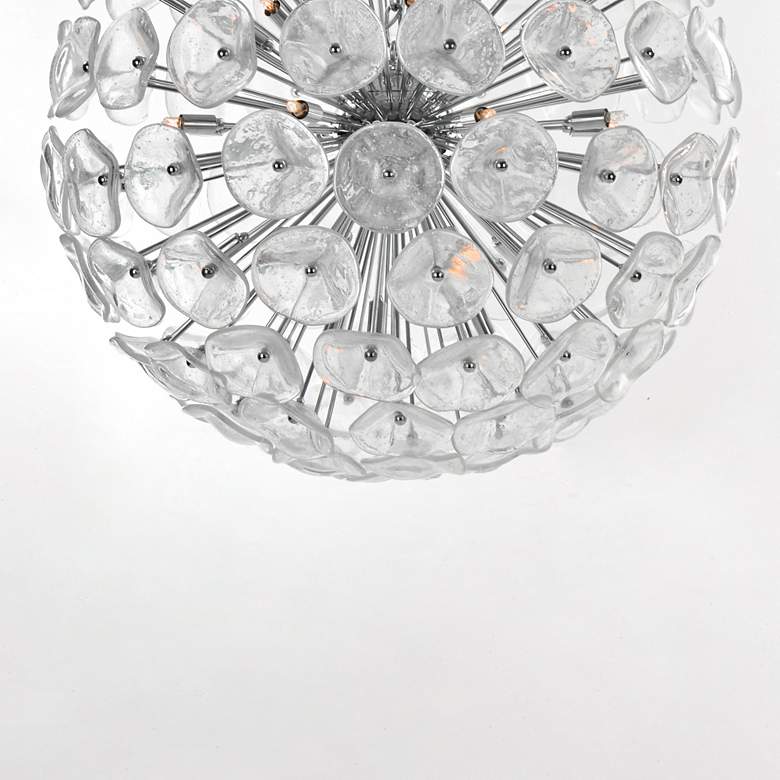 Image 6 Fiori 31 1/2"W Polished Chrome 28-Light LED Globe Pendant more views