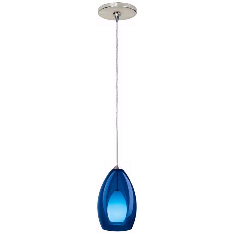 Image 1 Fire 4 1/2" Wide Cobalt Glass Freejack Mini Pendant Light