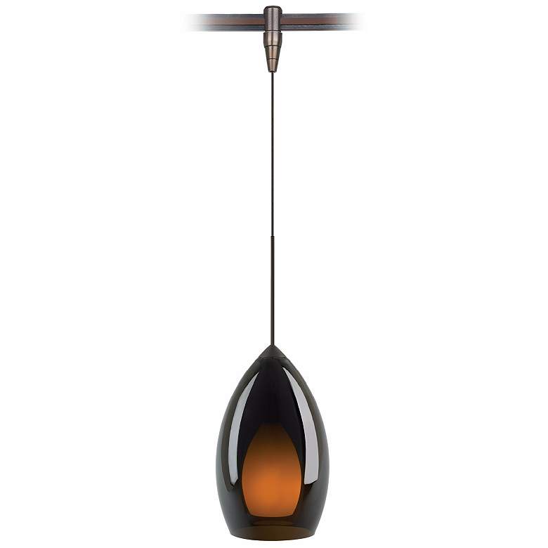 Image 1 Fire Brown Murano Glass Bronze Tech Lighting MonoRail Pendant