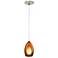 Fire Satin Nickel Amber Glass Tech Lighting Mini Pendant