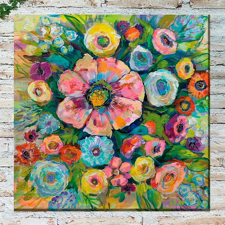 Image 1 Firecrackers 24" Square All-Weather Outdoor Canvas Wall Art
