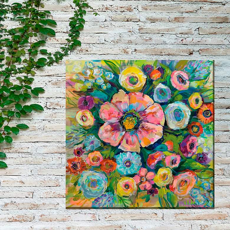 Image 4 Firecrackers 24" Square All-Weather Outdoor Canvas Wall Art more views
