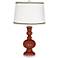 Fired Brick Apothecary Table Lamp with Ric-Rac Trim