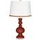 Fired Brick Apothecary Table Lamp with Serpentine Trim
