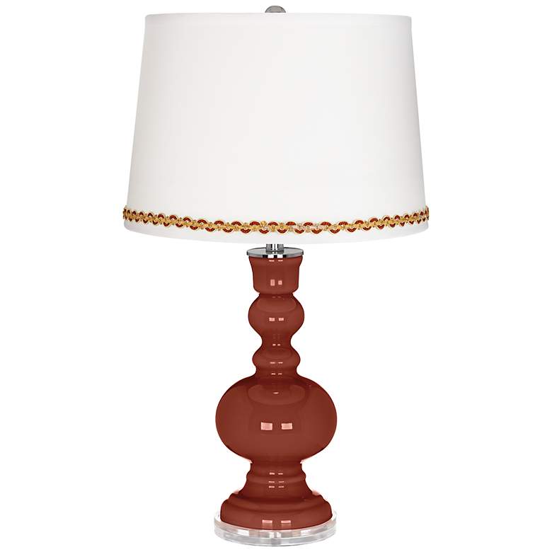 Image 1 Fired Brick Apothecary Table Lamp with Serpentine Trim