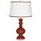 Fired Brick Apothecary Table Lamp with Twist Scroll Trim