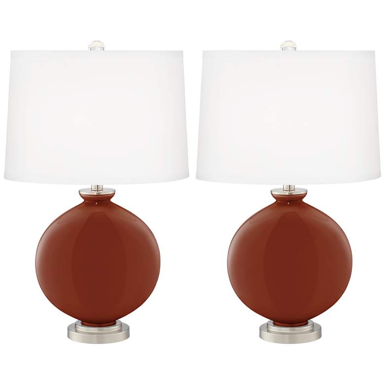 Image 1 Fired Brick Carrie Table Lamp Set of 2