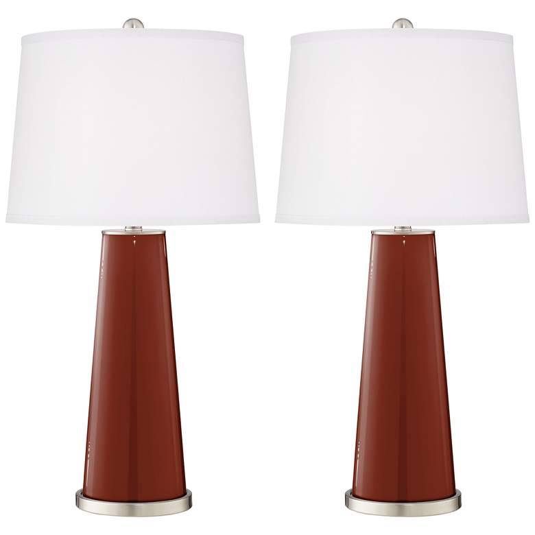 Image 1 Fired Brick Leo Table Lamp Set of 2