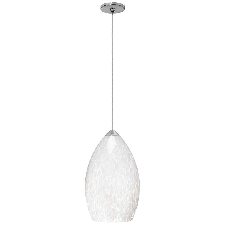 Image 1 Firefrit 4 1/2" Wide White and Nickel Freejack Mini Pendant