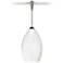 Firefrit 4 1/2"W White and Nickel LED Monorail Mini Pendant