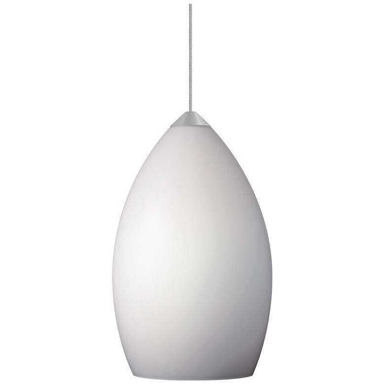 Image 1 Firefrost 4 1/2"W White Glass Nickel Freejack Mini Pendant
