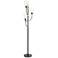 Firelite 70"H Black And Gold Steel Floor Lamp With Clear Glass Shade