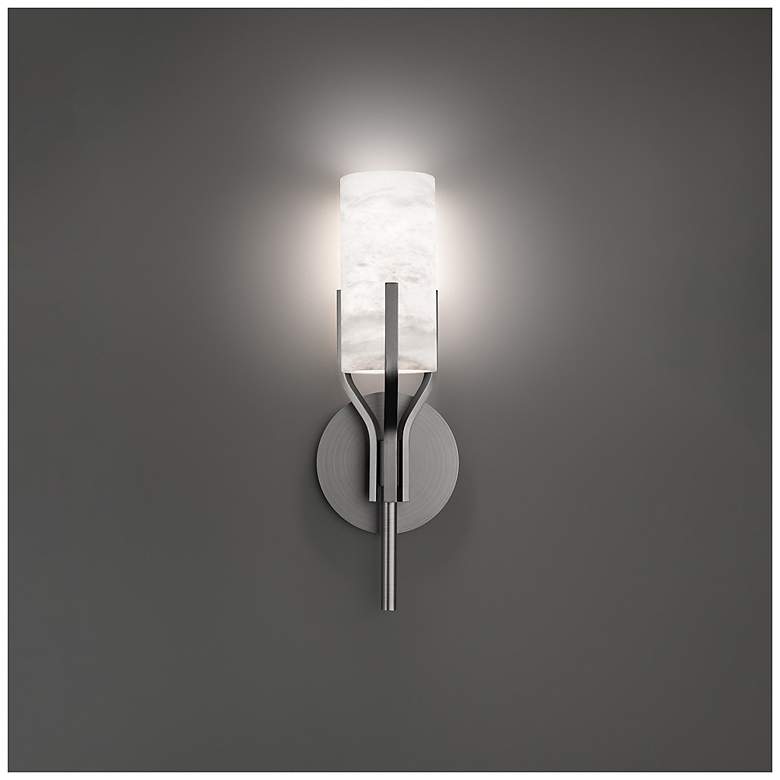 Image 2 Firenze 21.1"H x 7.1"W 1-Light Wall Sconce in Antique Nickel more views
