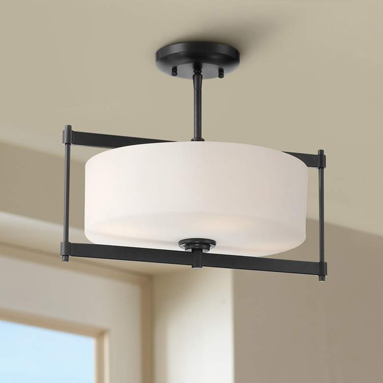 Image 1 First Avenue 16" Wide Coal Ceiling Light