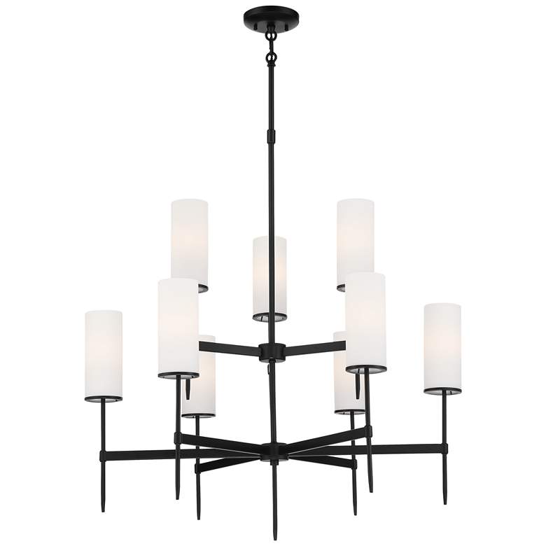 Image 1 First Avenue 9 Light Black Chandelier