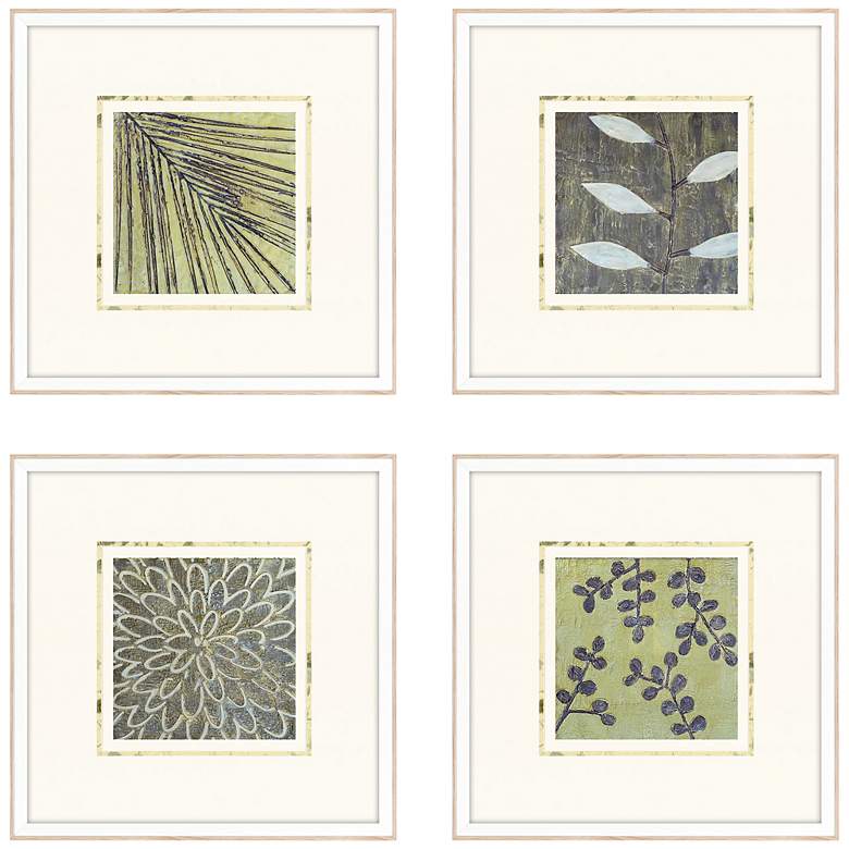 Image 3 First Rain 21 inch Square 4-Piece Giclee Framed Wall Art Set